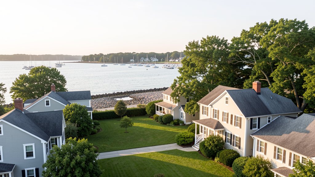 Warwick coastal Rhode Island neighborhood near Narragansett Bay